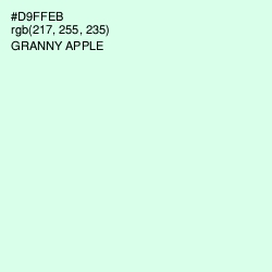 #D9FFEB - Granny Apple Color Image
